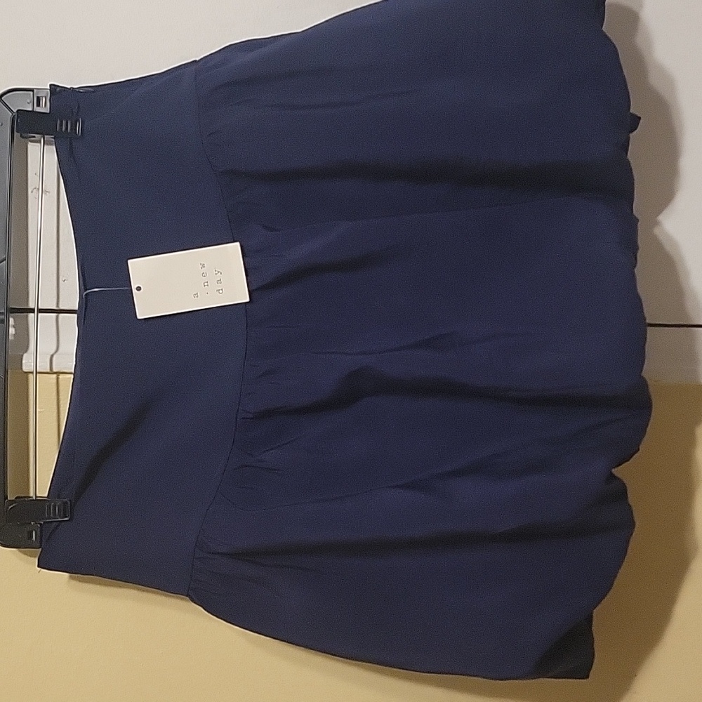 A New Day Women's Deep Blue Balloon Hem Mini Skirt Size 16